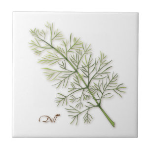 Dill Herb Ceramic Tile Kakelplatta
