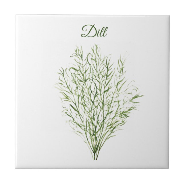 Dill Herb Greenery Kitchen Culinary Grönt Plant Kakelplatta (Framsidan)