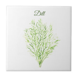Dill Herb Greenery Kitchen Culinary Grönt Plant Kakelplatta