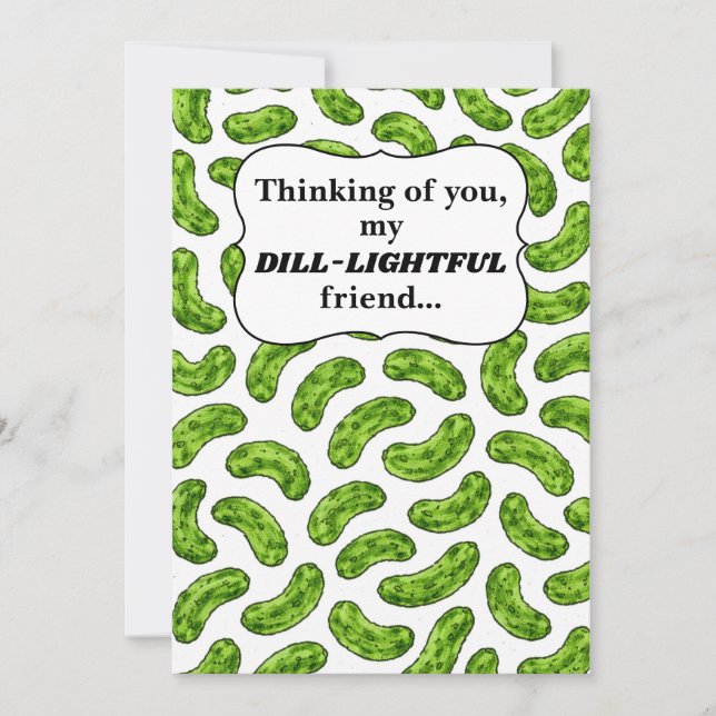 Dill-lightful Friend Thinking of You Card Julkort (Framsida)