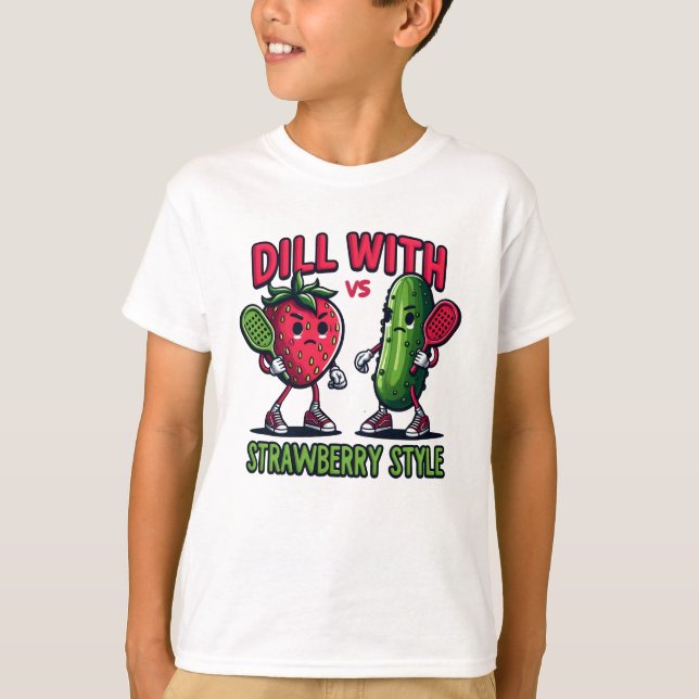 Dill med det, jordgubbsbär Stil - Bästa Tecknad T Shirt (Framsida)