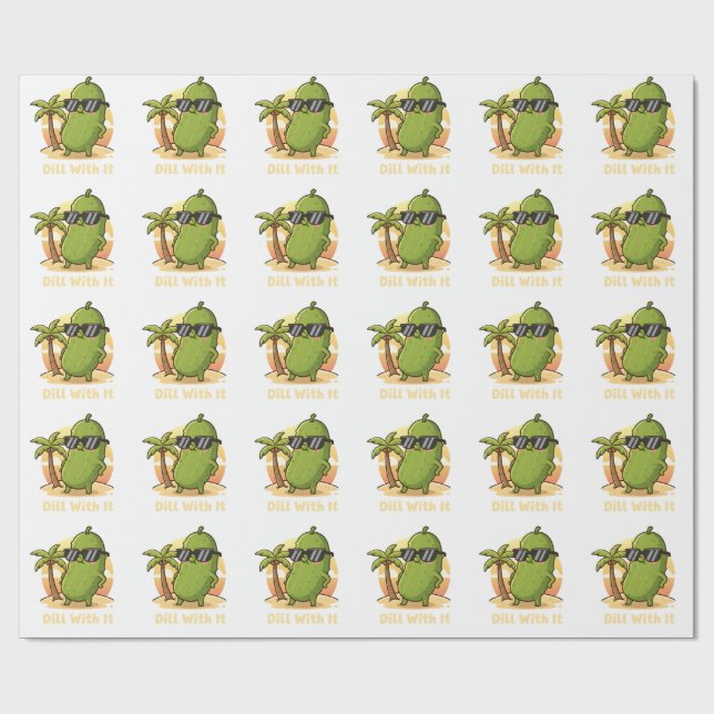 Dill Med Det Roligt Gurka Meme Design – Cool Gurka Presentpapper (Platt)