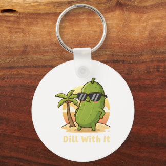 Dill Med Det Roligt Gurka Meme Design – Cool Pickl Nyckelring