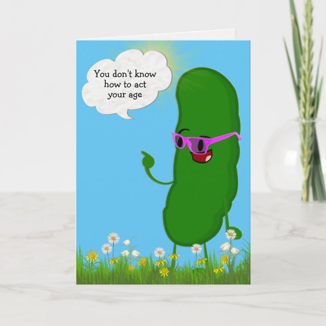 Dill Pickle Birthday Humor Kort (Framsida)