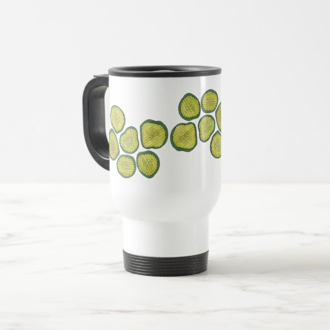 Dill Pickle Chip Crunchy Grönt Kosher Pickle Food Resemugg (Framsida vänster)