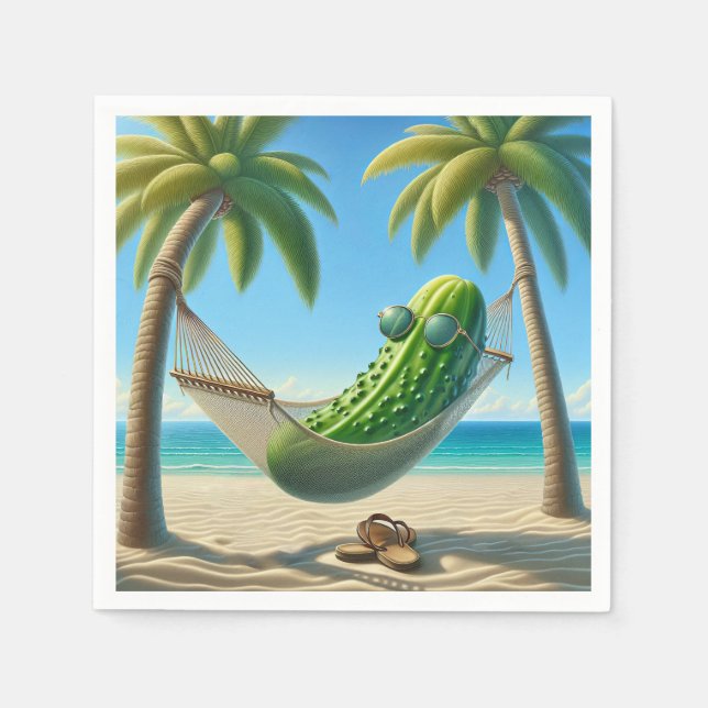 Dill Pickle in a Tropical Hammock Pappersservett (Framsidan)
