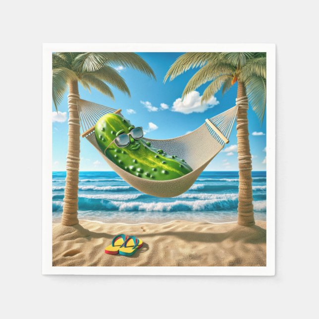 Dill Pickle in a Tropical Hammock Pappersservett (Framsidan)