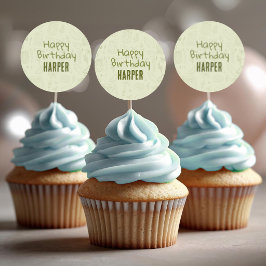 Dill Pickle Klistermärken Cupcake Toppers