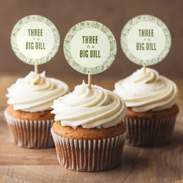 Dill Pickle Klistermärken Cupcake Toppers