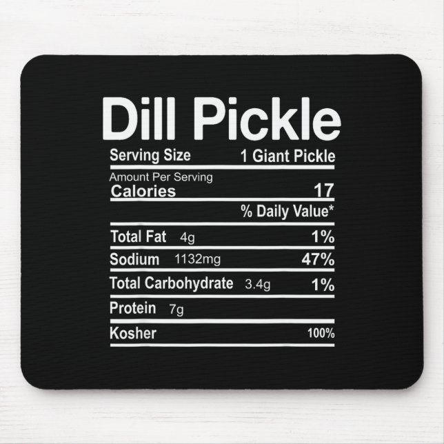 Dill Pickle Näringsfakta Rolig Thanksgiving Chris Musmatta (Framsidan)