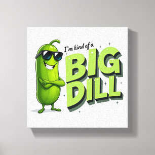 Dill Pickles Älskare Gift - Lustigt Tecknad - desi Canvastryck