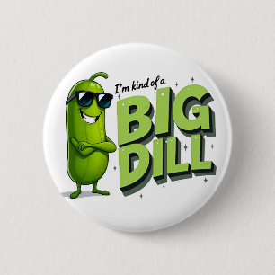 Dill Pickles Älskare Gift - Lustigt Tecknad - desi Knapp