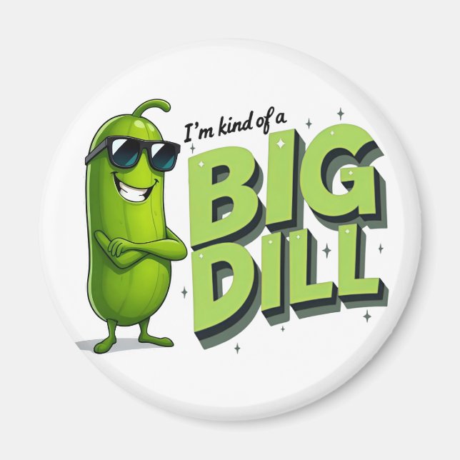 Dill Pickles Älskare Gift - Lustigt Tecknad - desi Magnet (Framsidan)