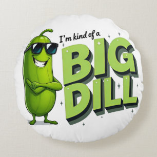 Dill Pickles Älskare Gift - Lustigt Tecknad - desi Rund Kudde