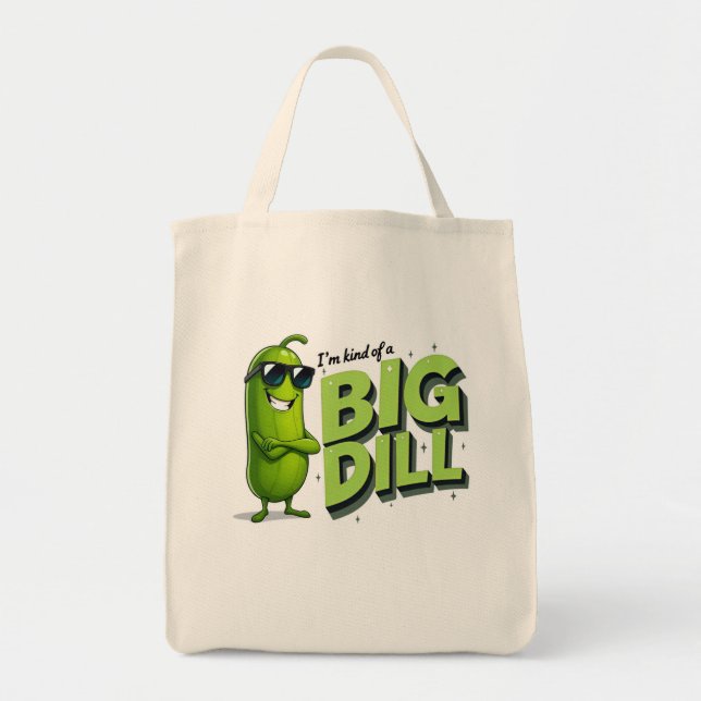 Dill Pickles Älskare Gift - Lustigt Tecknad - desi Tygkasse (Framsidan)