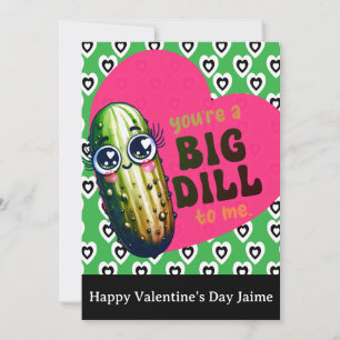 Dill Pickles Hjärtans Dag Postkort Julkort
