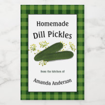 Dill Pickles Pput V Food Label