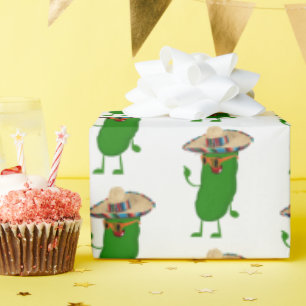Dill Picklet med Glass och Sombrero Presentpapper