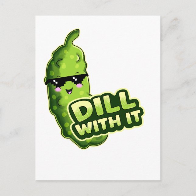 Dill With It Gurke Vykort (Framsida)