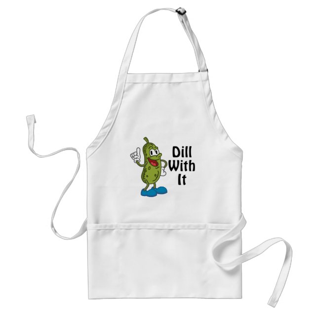 Dill With It - Inlagd Gurka Puns Apron Förkläde (Framsidan)