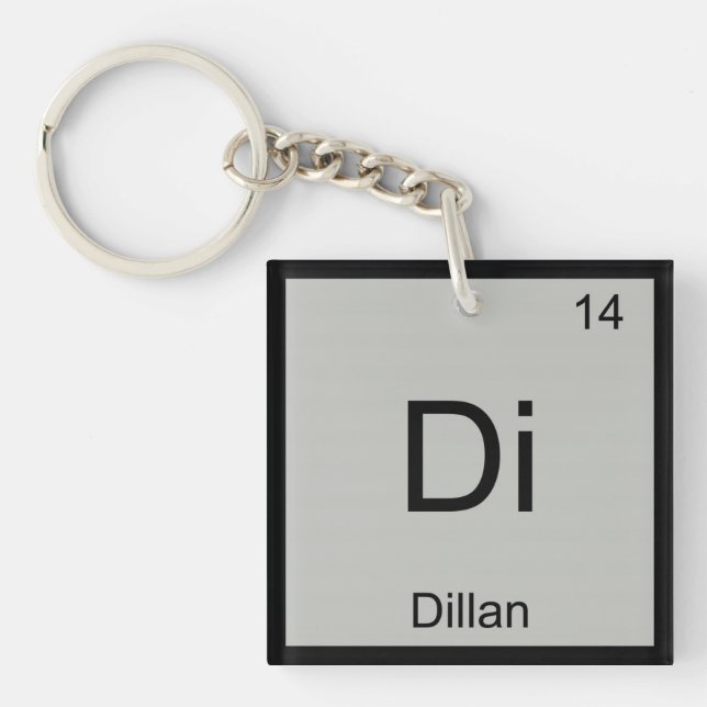 Dillan Namn kemi Inslag Periodic Bord (Framsidan)