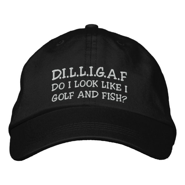 DILLIGAF Bryr Jag Mig Om Det S... Broderad Keps (Framsida)