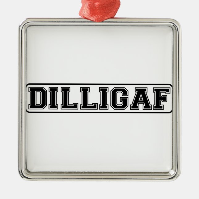 DILLIGAF - Roligt ohyfsat "gör mig ser något Julgransprydnad Metall (Framsidan)