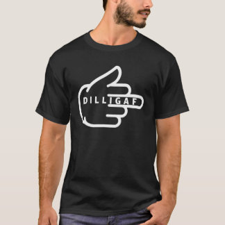 DILLIGAF ser ut som jag Ge AF Mitten Finger Fu T Shirt