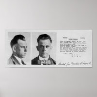 DILLINGER WANTED FILE-DOKUMENT 1933