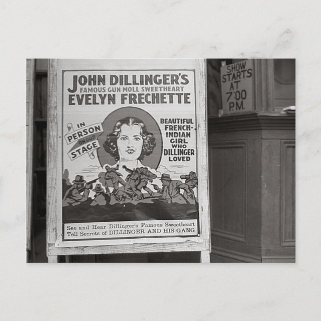 Dillingers Gun Moll Sweetheart, 1938 Vykort (Framsida)