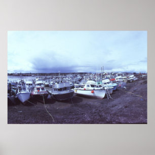 Dillingham Alaska hamn, 1982 före muddring Poster