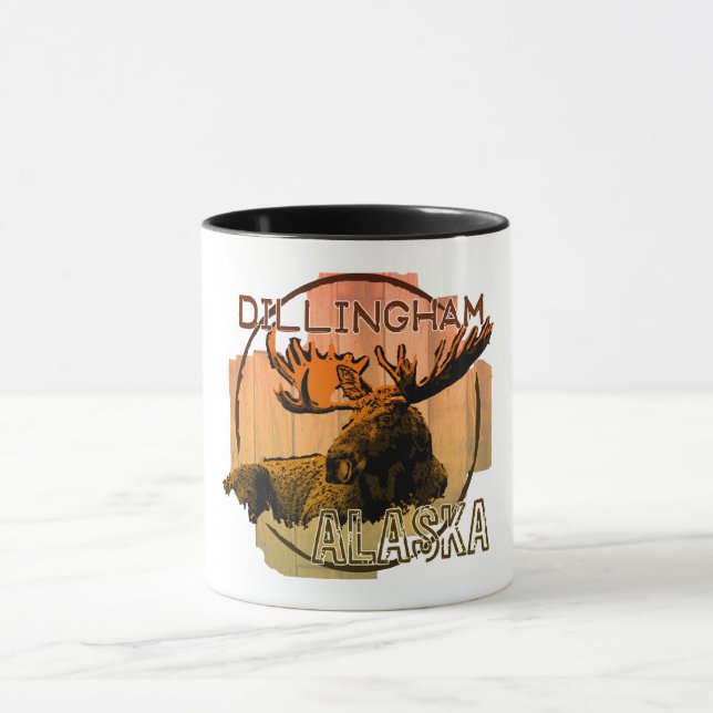 Dillingham Alaska orange moose mugg (Center)