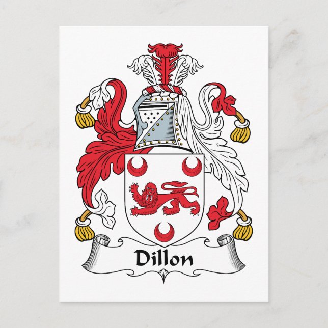 Dillon Family Crest Vykort (Framsida)
