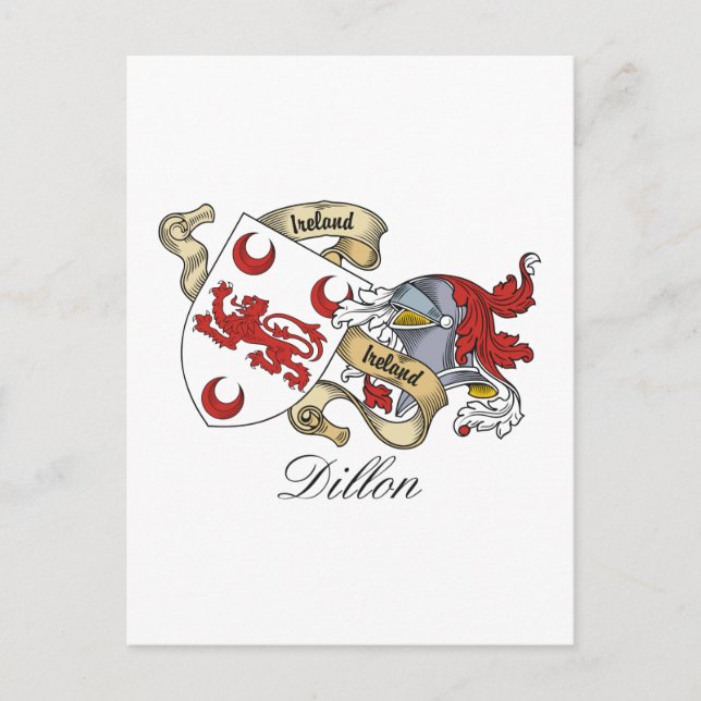 Dillon Family Crest Vykort (Framsida)
