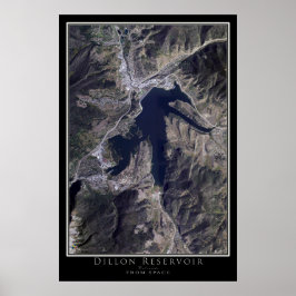 Dillon Reservoir Colorado Satellite Poster Karta