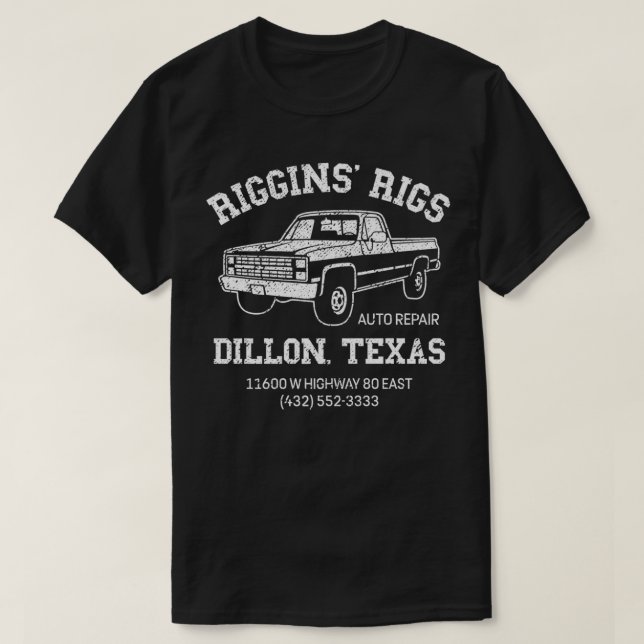 Dillon Teas Football Fläkt Auto Repair Riggins Rig T Shirt (Design framsida)