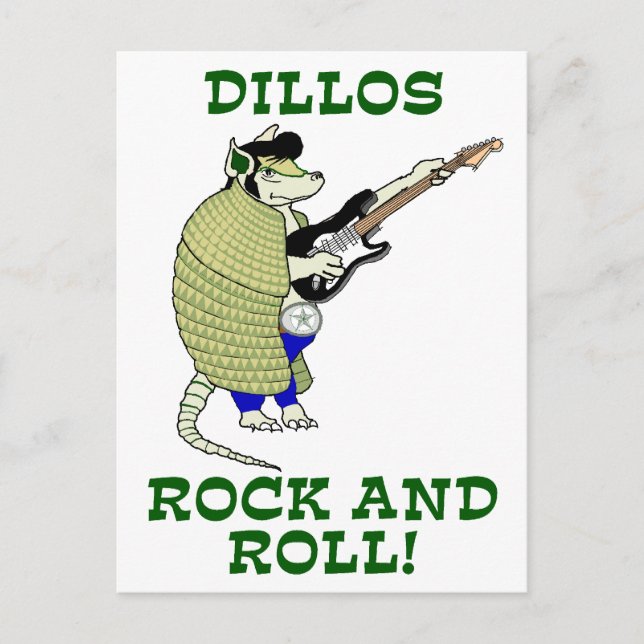 Dillos Rock and roll Vykort (Framsida)