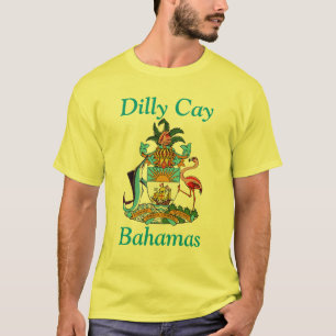 Dilly Cay, Bahamas med Jackande av Arm Tee Shirt