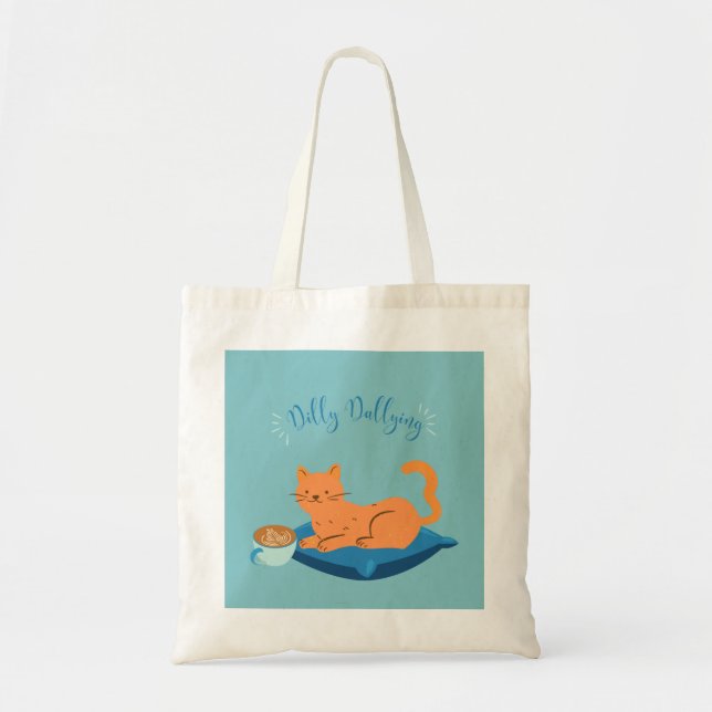 Dilly Dalling Orange Cat Tygkasse (Framsidan)
