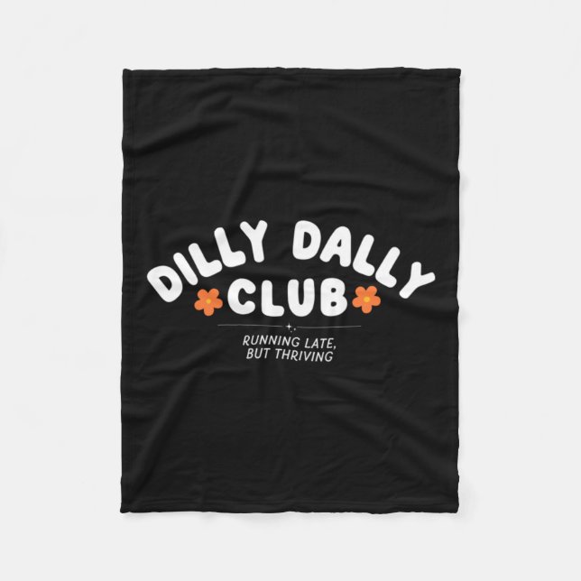 Dilly Dally Club Grafik Fleecefilt (Framsidan)