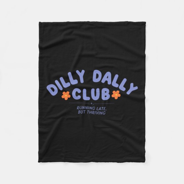 Dilly Dally Club Konstverk Fleecefilt (Framsidan)
