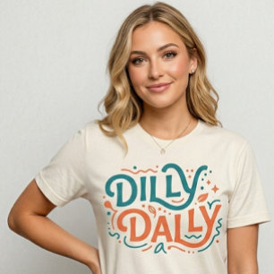 Dilly Dally Grafisk T-shirt Retro Primitiv Tröja