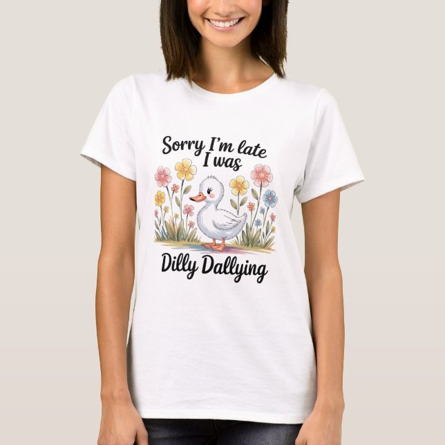 Dilly Dallying Goose Shirt | Late Tee (Framsida)