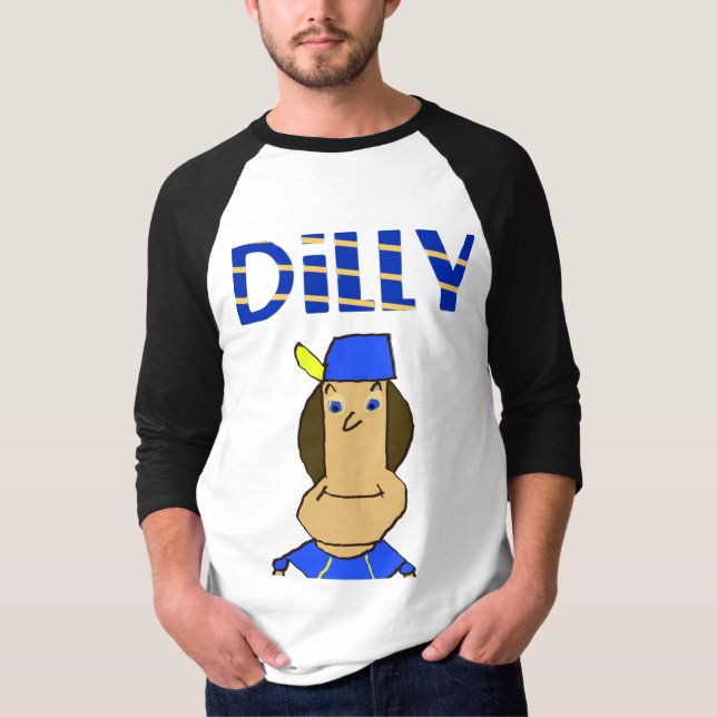 Dilly Manar appar3/4 Reglan Sleeve T-Shirt (Framsida)