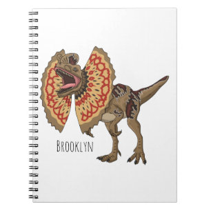 Dilofosaurus tecknad illustration anteckningsbok