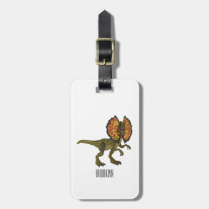 Dilofosaurus tecknad illustration bagagebricka