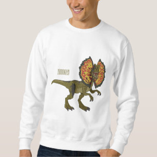 Dilofosaurus tecknad illustration lång ärmad tröja