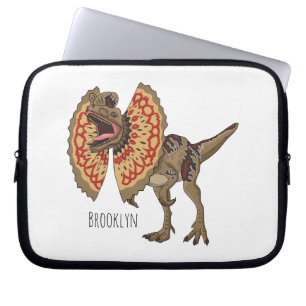 Dilofosaurus tecknad illustration laptop fodral