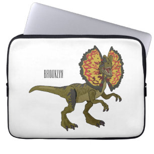 Dilofosaurus tecknad illustration laptop fodral