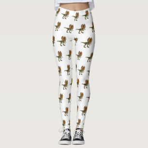 Dilofosaurus tecknad illustration leggings